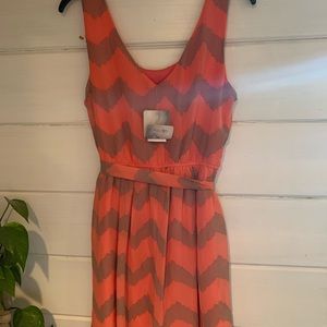 New coral print dress